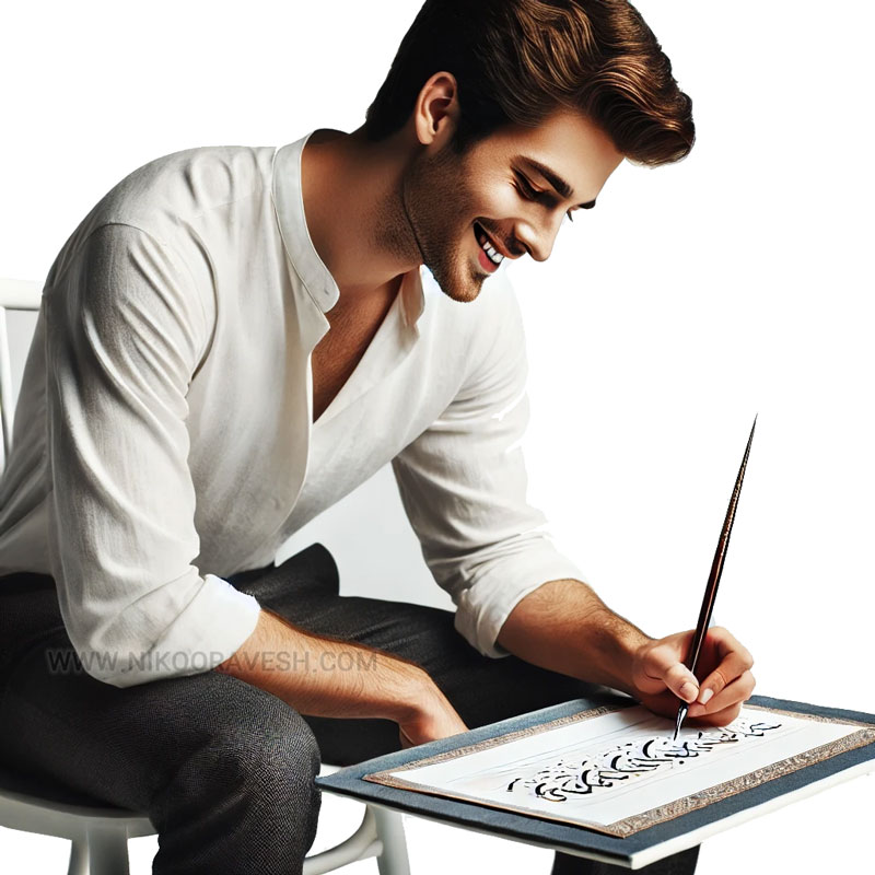 Calligraphy-Training-In-Tehran آموزش کالیگرافی در تهران و معرفی نیکوروش به عنوان بهترین مجری دوره آموزش کالیگرافی در تهران و کالیگرافی ترکیبی متن و نقاشی با مشاوره آنلاین آموزش مجسمه سازی آموزش نقاشی آنلاین آموزش تصویرسازی کالیگرافی فارسی آموزش مینیاتور انجمن خوشنویسان تهران