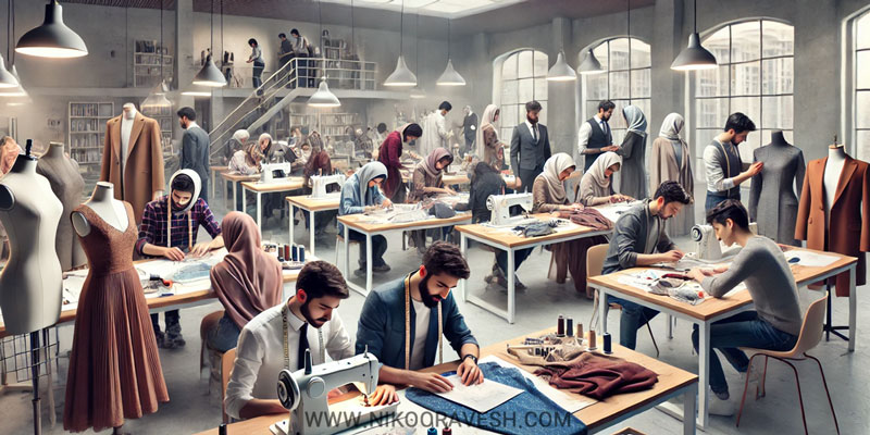 آموزش طراحی لباس ویژه بازارکار در تهران و معرفی نیکوروش بهترین مجری دوره طراحی لباس با مدرک بین المللی از صفر تا صد با ثبت نام آنلاین دوره طراحی لباس آموزش طراحی لباس با مدرک بین المللی آموزش طراحی لباس از صفر تا صد کلاس طراحی لباس در تهران رشته طراحی لباس - آموزش عملی و پروژه‌محور