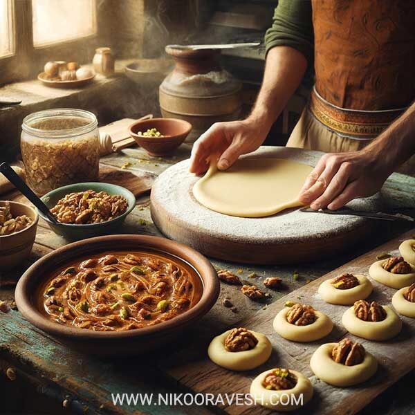 آموزش شیرینی پزی در پردیس و بهترین آموزشگاه شیرینی پزی در پردیس و آموزش کیک و شیرینی پزی و بهترین آموزشگاه آشپزی و شیرینی پزی در پردیس - آموزش طرز تهیه قطاب